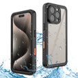 Husă impermeabilă IP68 pentru iPhone 16 Pro Max, negru