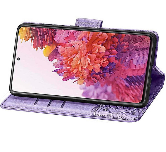 Cu clapetă pentru Realme Note 50, Butterfly, violet