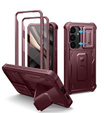 Husă blindată pentru Samsung Galaxy S25, Dexnor Full Body (Two Frames), roșu