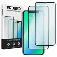 2x sticlă călită pentru iPhone X/XS/11 Pro, ERBORD 3D pentru întregul display