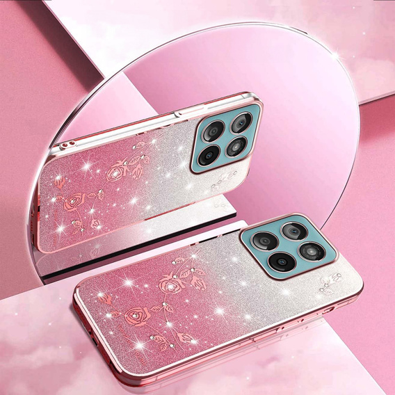 Husă Glitter Flower pentru Motorola Edge 70