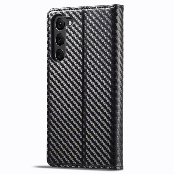 Carcasă cu clapetă pentru Samsung Galaxy S24, Carbon LC.IMEEKE, negru