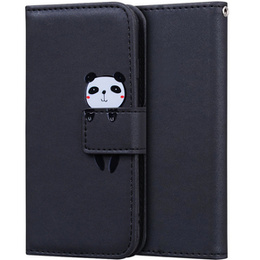 Cu clapetă pentru Xiaomi Redmi Note 8 Pro, Wallet Panda, negru