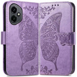 Cu clapetă pentru Honor 400 5G, Butterfly, violet