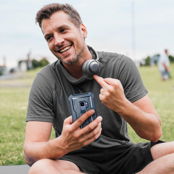 Husă blindată pentru Samsung Galaxy S9, Dexnor Full Body, albastru