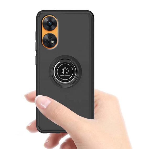 Husa pentru Oppo Reno8 T, Frosted Ring, negru