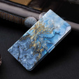 Cu clapetă pentru Xiaomi Redmi Note 13 Pro+, Wallet, Marble albastru