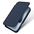 Husă Dux Ducis pentru iPhone 17 Pro Max, Skin Pro, cu clapetă, cu slot pentru carduri, albastru marin