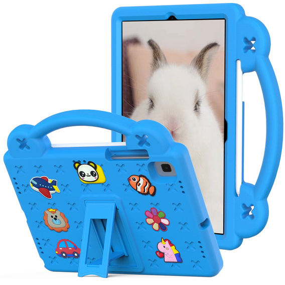 Husă pentru copii pentru Samsung Galaxy Tab S6 Lite 10.4 2020/2022 / Tab A7 2020 T500 / T505 / Tab S6 T860/T865, Cute Patterns, cu suport, albastru
