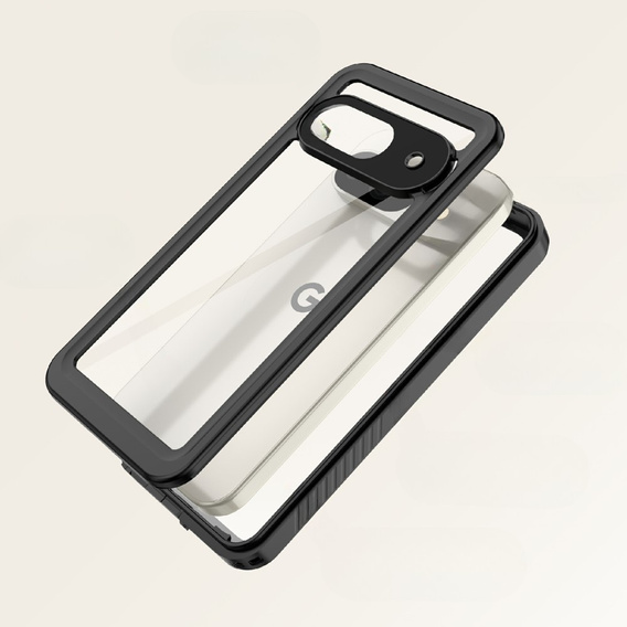 Husă impermeabilă IP68 pentru Google Pixel 9, Redpepper, negru