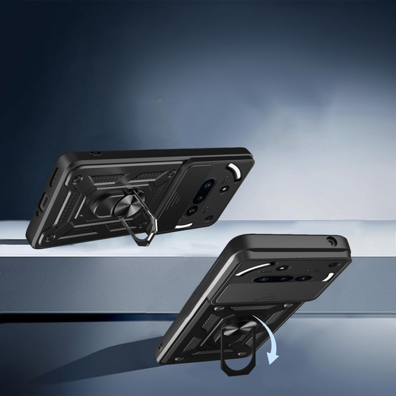Husă blindată pentru Nothing Phone 3a, CamShield Slide, negru