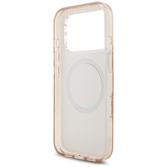 Husă cu curea IML Flowers Electroplated Allover With Beads, pentru MagSafe, cu curea pentru iPhone 17 Pro Max