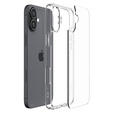 Carcasa Spigen pentru iPhone 16, Ultra Hybrid, transparentă + sticlă temperată 9H