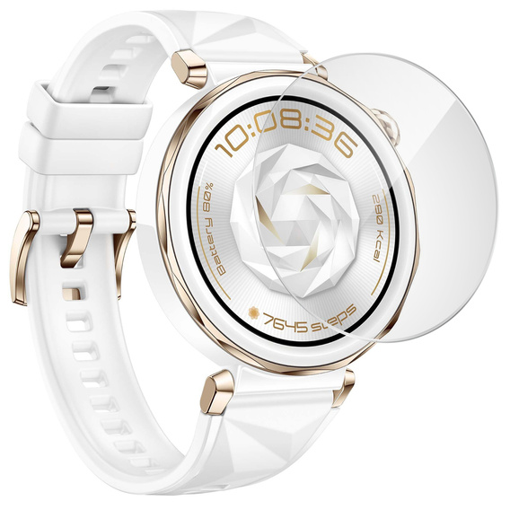 2x ERBORD sticlă călită pentru Huawei Watch GT 5 Pro 42mm, cu cadru de montare