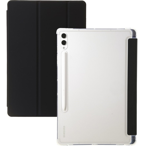 Husă pentru Samsung Galaxy Tab S9 Ultra, Smartcase Hybrid, cu spațiu pentru stylus, negru