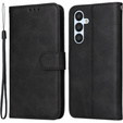 Cu clapetă pentru Samsung Galaxy A34 5G, Leather Wallet, negru