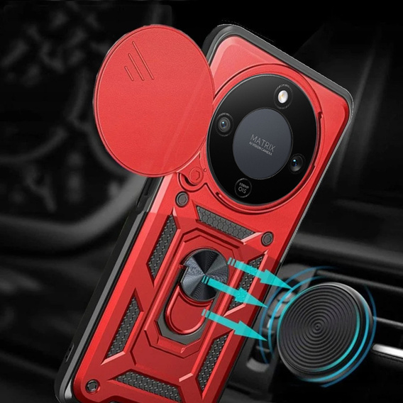 Husă blindată CamShield Slide cu capac pentru cameră și inel pentru Honor Magic 8 Lite