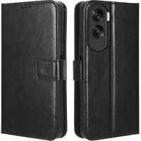 Cu clapetă pentru Honor 90 Lite 5G, Crazy Horse Wallet, negru