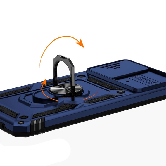 Husă blindată pentru Xiaomi Poco X4 Pro 5G, CamShield Slide, albastru