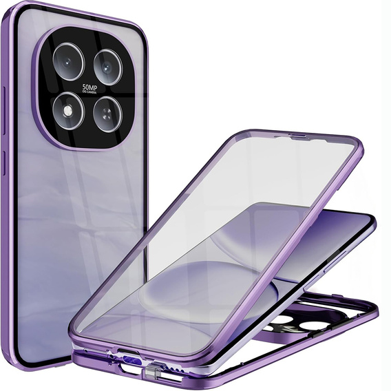 Husă magnetică dublă din sticlă pentru Xiaomi Redmi Note 15 5G / Poco M8 5G