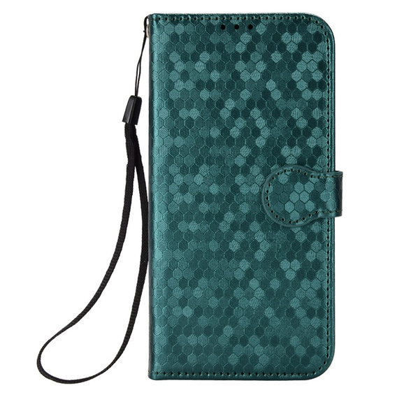 Husa cu clapetă pentru Xiaomi Redmi Note 14 4G, Wallet Rhombus, verde