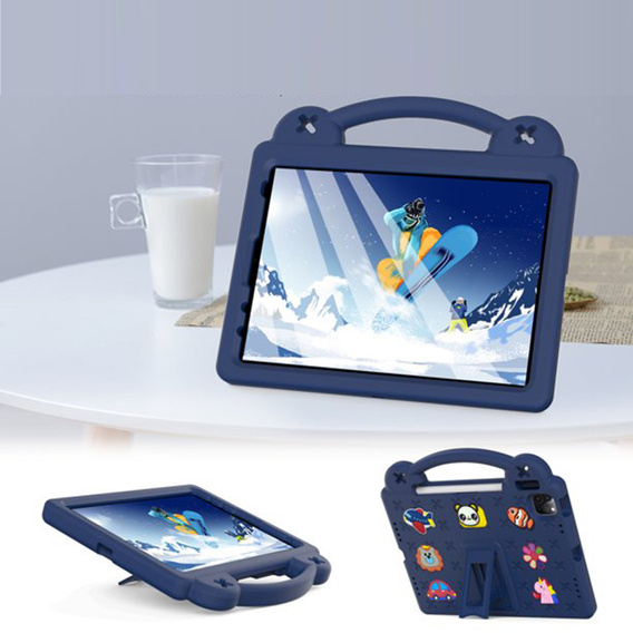 Husă pentru copii pentru iPad 10.9 2022 10 Gen, Cute Patterns, cu suport, albastru închis