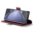 Husa cu clapetă CASEME pentru Samsung Galaxy Z Fold6 5G, Litchi Wallet, roșu