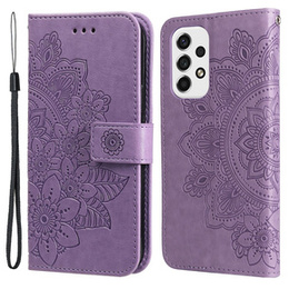 Cu clapetă pentru Samsung Galaxy A53 5G, Mandala Flower, violet