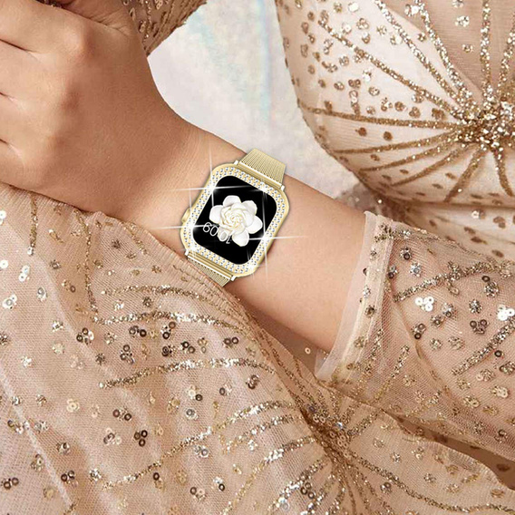 Etui z folią ochronną + Bransoleta Milanese do Apple Watch 1/2/3/4/5/6/SE (42/44MM), Black