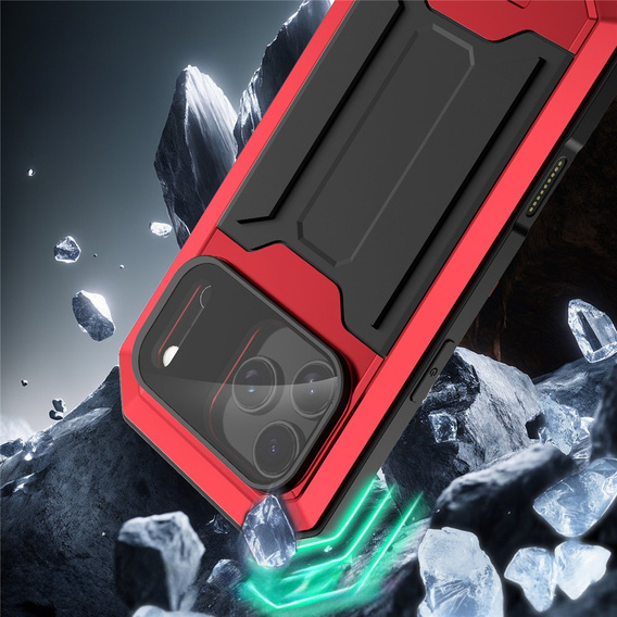 Carcasă blindată R-JUST cu protecție pentru ecran și suport pentru iPhone 17 Pro Max