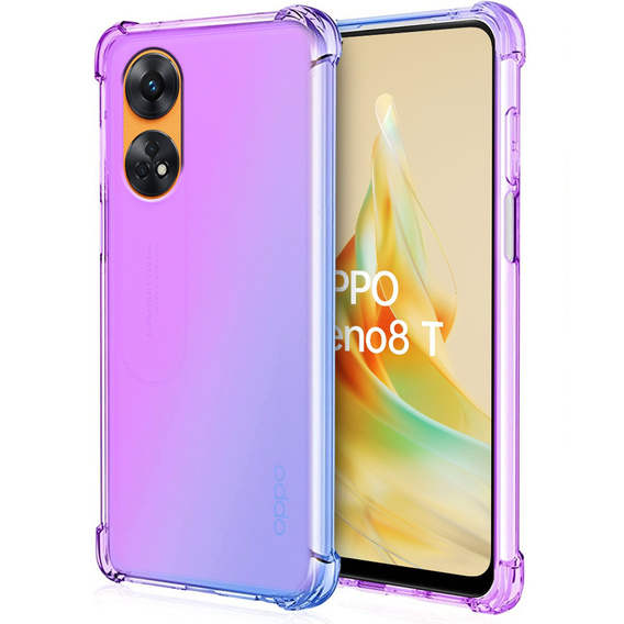Husa pentru Oppo Reno8 T, Gradient Dropproof, Violet / albastru