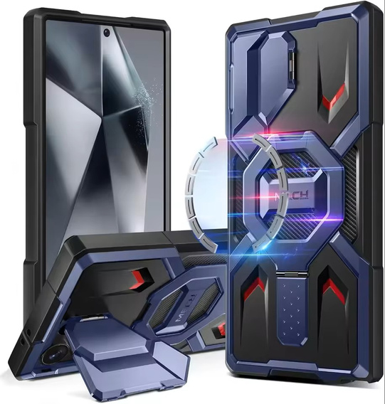 Husă Tongate MECH MagSafe Series, culoare bleumarin pentru Samsung Galaxy S24 Ultra