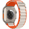 Pasek nylonowy do Apple Watch 1/2/3/4/5/6/7/8/SE/ULTRA 42/44/45/49 MM, Pomarańczowy / Beżowy