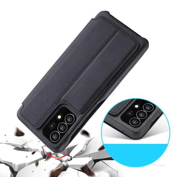 Cu clapetă pentru Samsung Galaxy A53 5G, LC.IMEEKE, negru