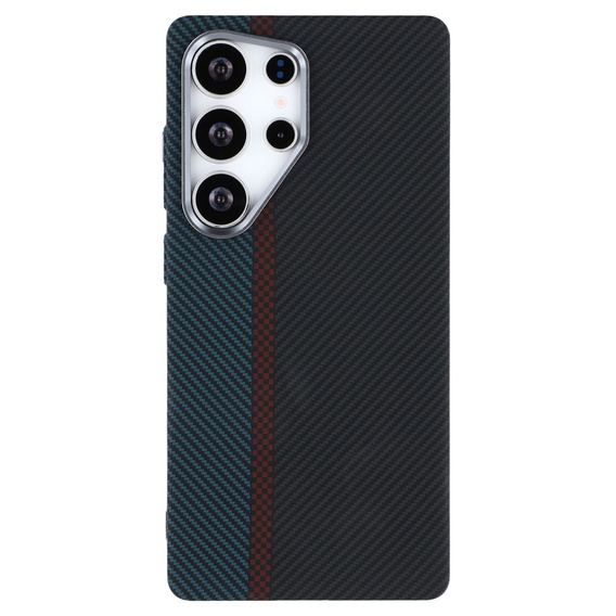 Carcasa pentru Samsung S25 Ultra, Carbon Fiber MagSafe, negru / albastru