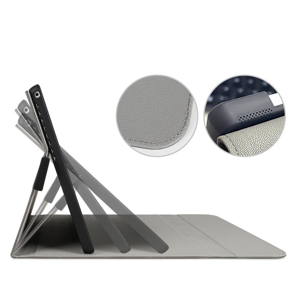 Huse pentru Microsoft Surface Pro 9, Wallet Pen Slot, gri