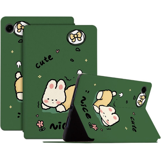 Husă cu clapetă pentru Samsung Galaxy Tab A9, cute rabbit