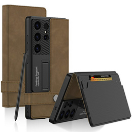 Husă cu clapetă pentru Samsung Galaxy S25 Ultra, GKK Card Slot Wallet, negru