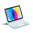 Husă de tastatură pentru iPad 10.9" 2022 (10 gen.) / iPad 11" 2025 A16 (11 gen.), Magnetic Keyboard Touchpad, albastru