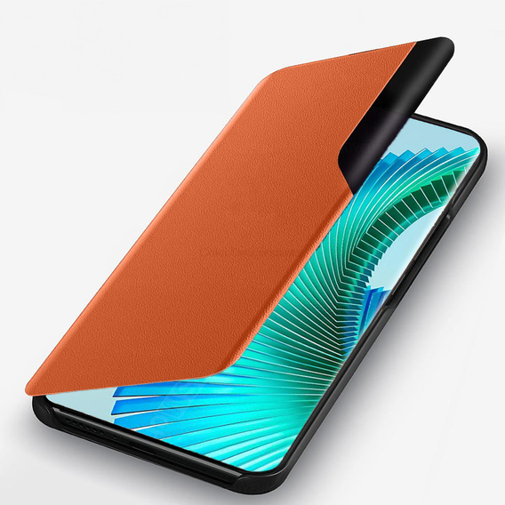 Husă cu clapetă pentru Honor Magic 6 Lite 5G, Side View, portocaliu