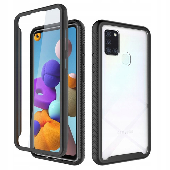 Carcasă pentru Samsung Galaxy A21S, Shockproof, cu folie, albastru