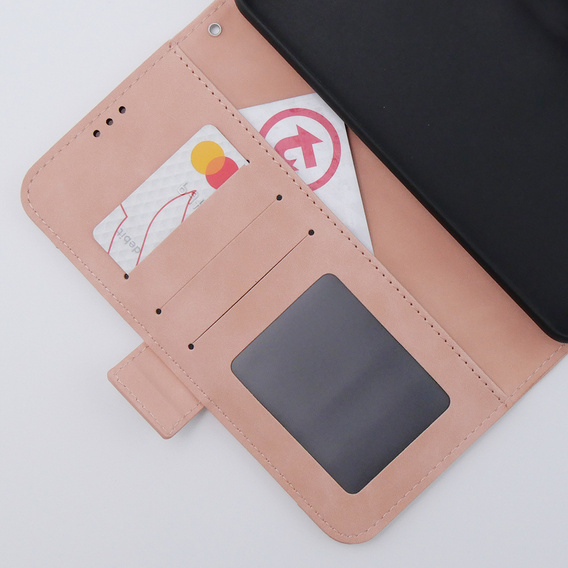Cu clapetă pentru Motorola Moto G54 5G, Card Slot, roz