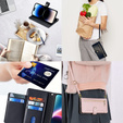 Cu clapetă pentru iPhone 14 Pro, Wallet Zipper Pocket, negru