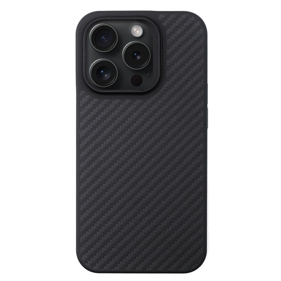 Husă pentru iPhone 15 Pro Max, Aramid Fiber Cover, negru