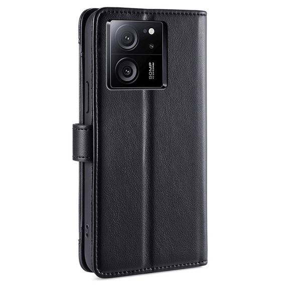 Cu clapetă pentru Xiaomi 13T / 13T Pro / Redmi K60 Ultra, Wallet Zipper Pocket, negru
