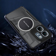 Carcasă pentru Infinix Hot 50i 4G, cu placă magnetică, transparent / negru