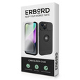 Husă ERBORD MagSafe Cam Slider, negru + sticlă pentru ecran pentru iPhone 13 / iPhone 14