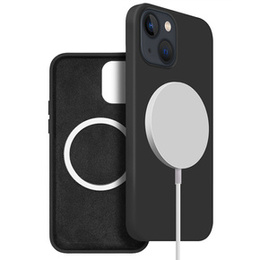 Huse pentru iPhone 14, Silicone MagSafe, negru