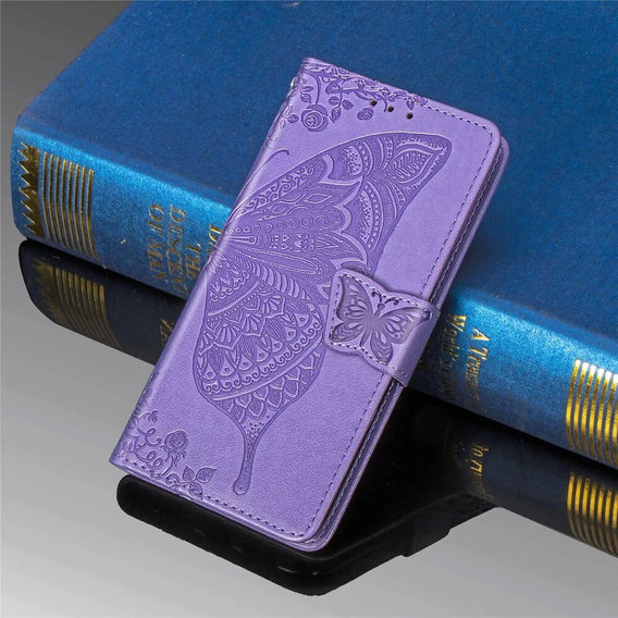 Cu clapetă pentru Xiaomi Redmi 13, Butterfly, violet