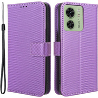 Cu clapetă pentru Motorola Edge 40 5G, Wallet Smart Magnet, violet